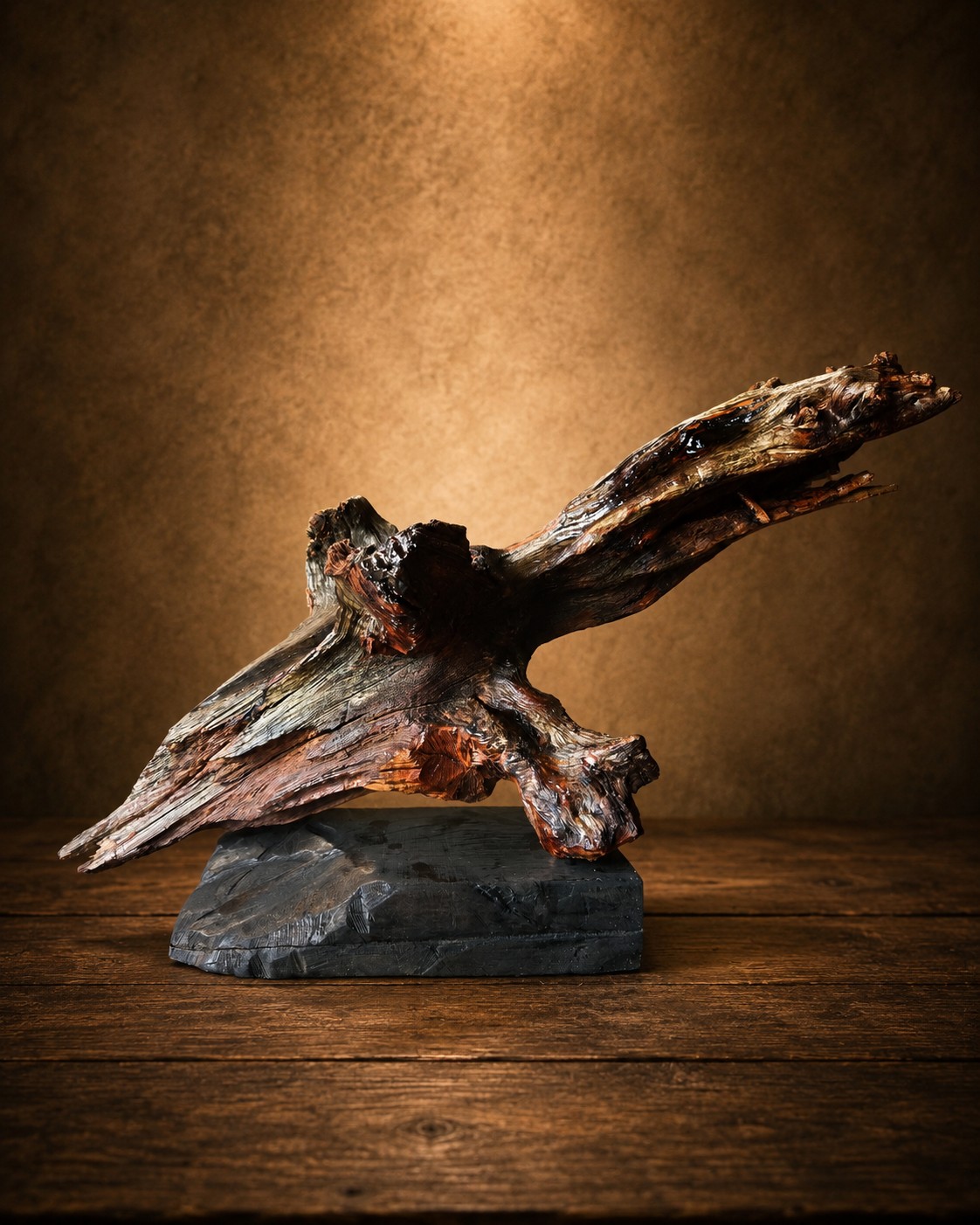 Evolution   — sculpture in Scotts Pine , 400 - 4,000 years old  