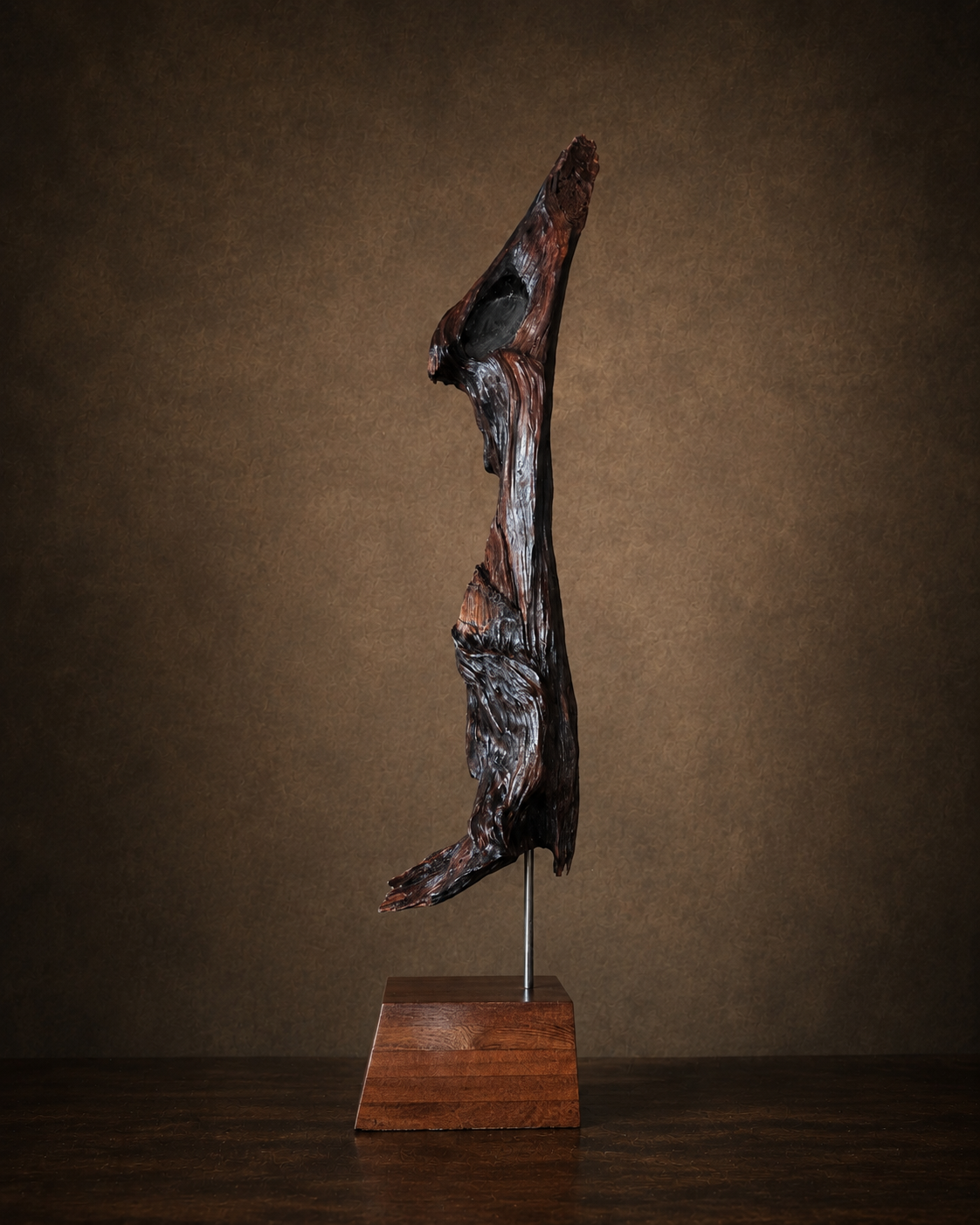Watership Damned — sculpture in Irish bog Scots pine, 400 - 4,000 year old bog wood 